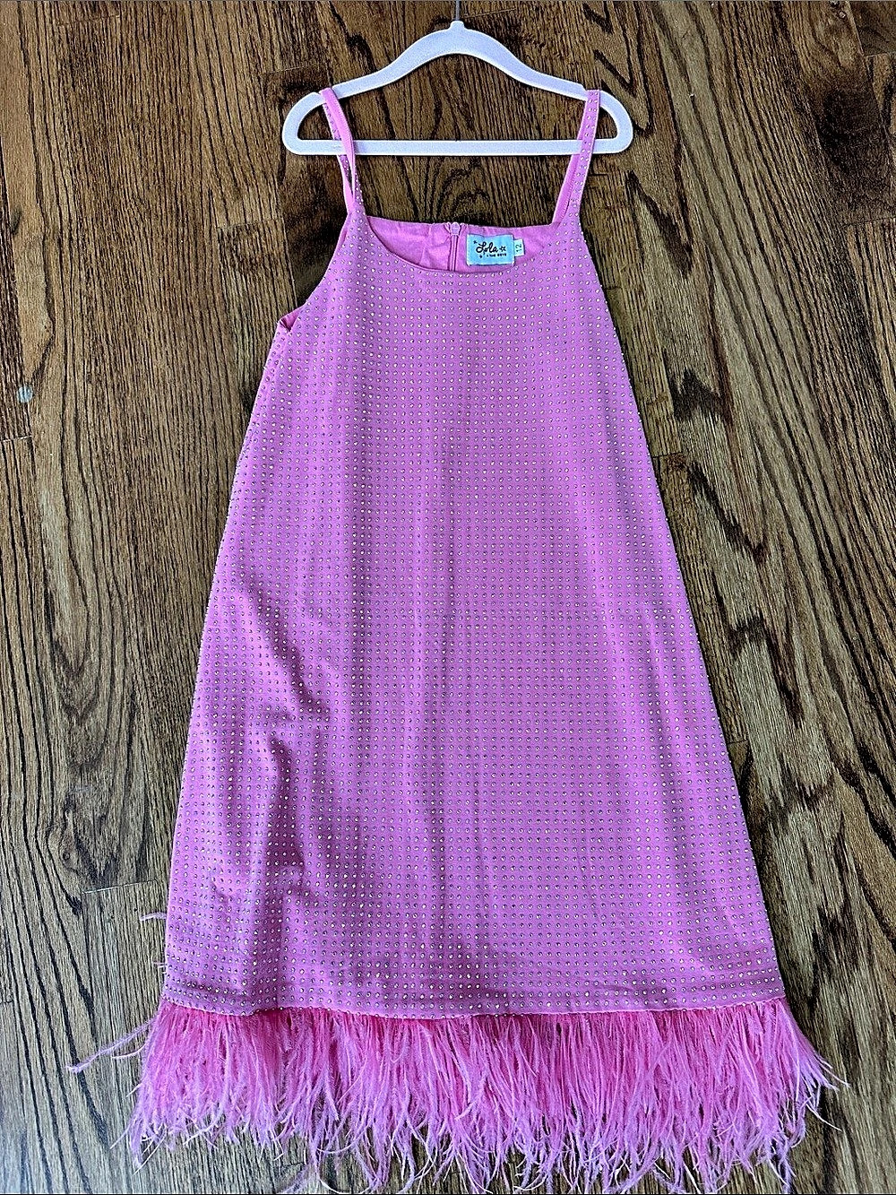 Lola the Boys Girls Pink Embellished Mini Dress Size 12